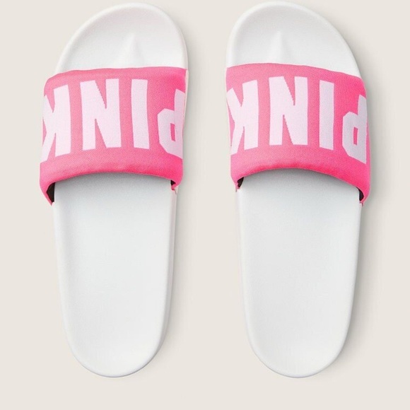 NWT Women's Hot Pink VICTORIA'S
SECRET PINK Seamless Slides Sandals
Shoes Sz L - Picture 6 of 6